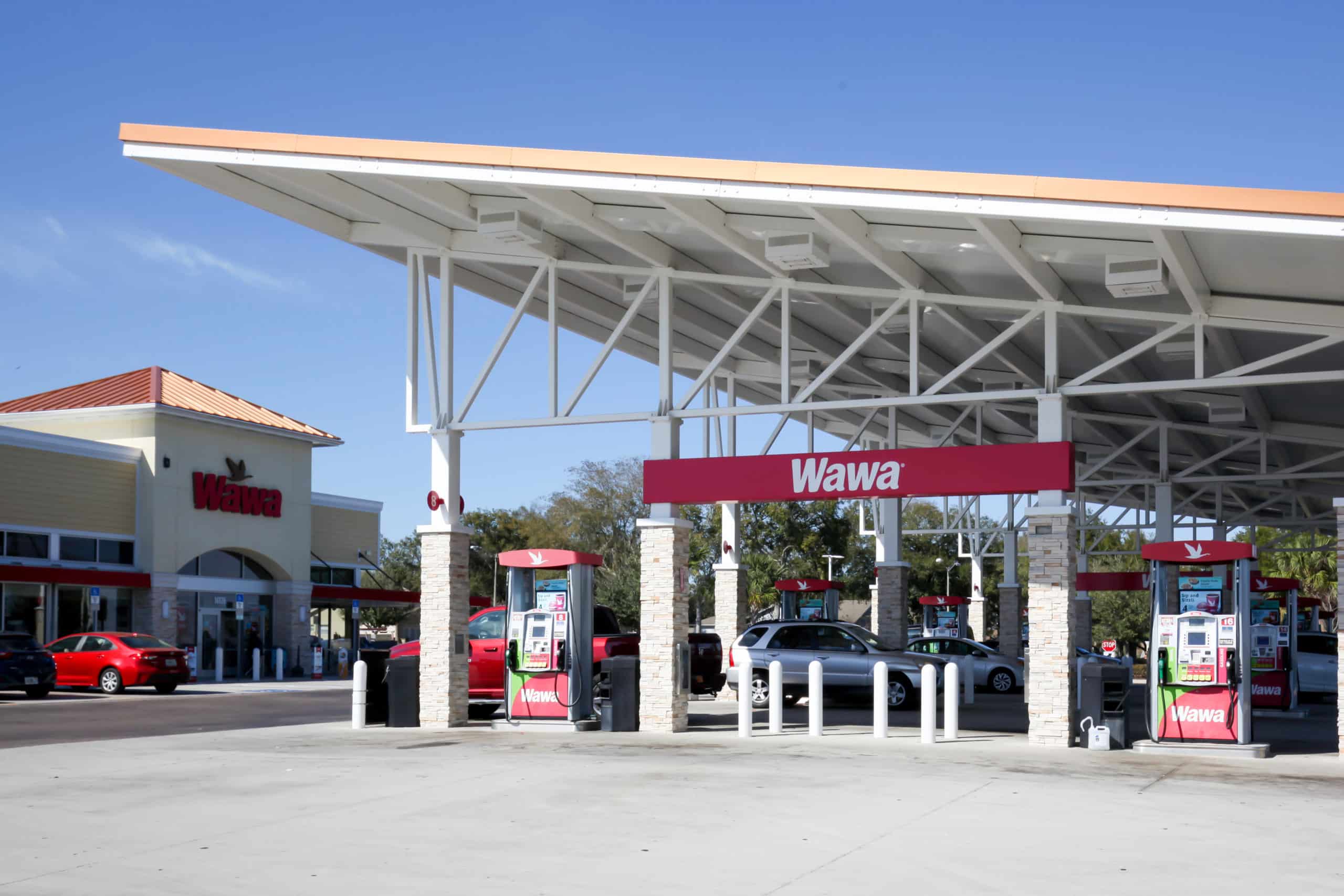 Orlando Florida Usa January 21 2020: Wawa Gas Station